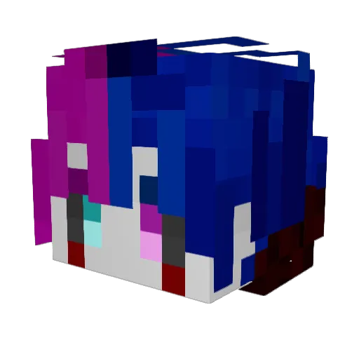 Taco7w7r Minecraft avatar head, 3D render