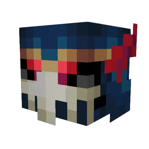 TacoBandite Minecraft avatar head, 3D render