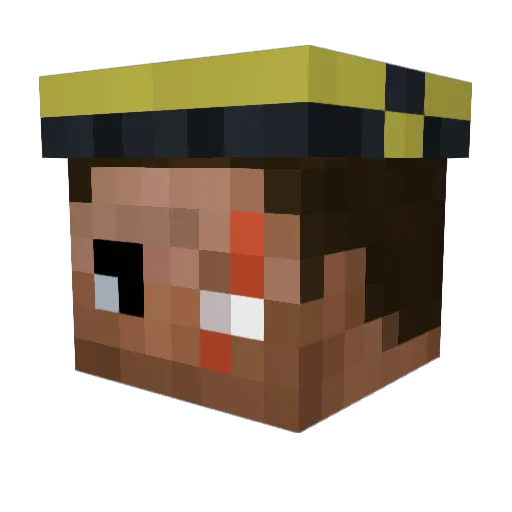 TacoBear Minecraft avatar head, 3D render