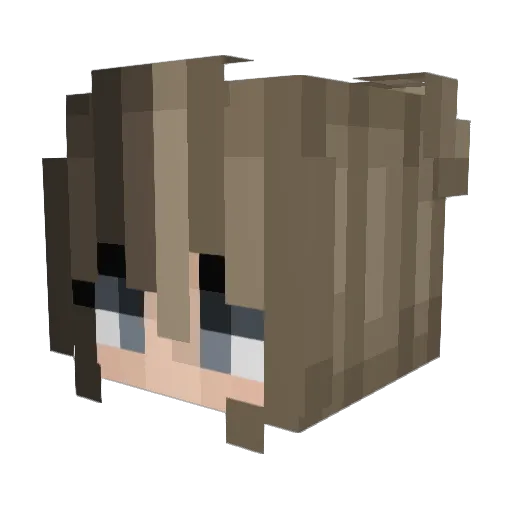 TacoBella Minecraft avatar head, 3D render