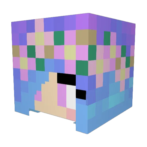 TacoCat4Life Minecraft avatar head, 3D render