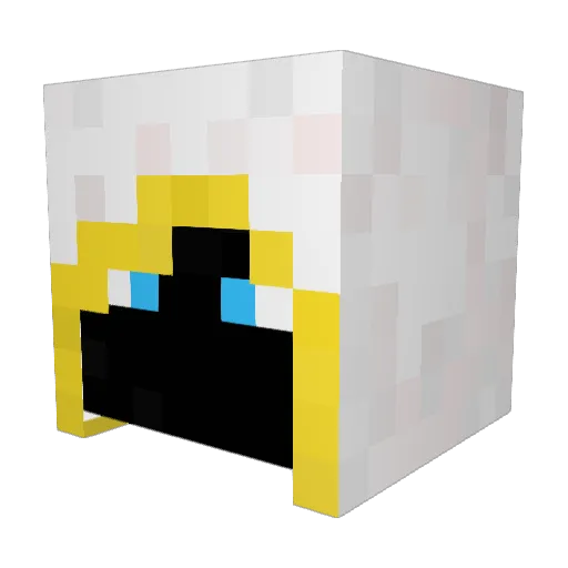 TacoInYourFace Minecraft avatar head, 3D render