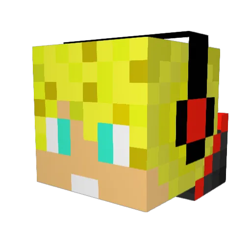 TacoJohns Minecraft avatar head, 3D render
