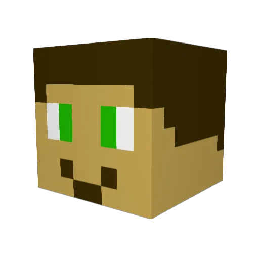 TacoKat0511 Minecraft avatar head, 3D render