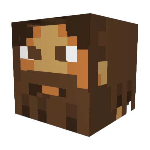 TacoNinja416 Minecraft avatar head, 3D render