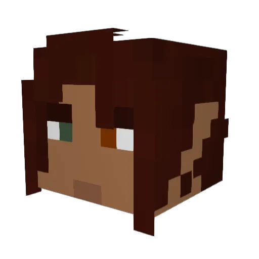 TacoPowerRanger Minecraft avatar head, 3D render