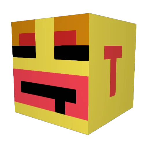 Tacomand Minecraft avatar head, 3D render