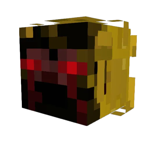 Taconator Minecraft avatar head, 3D render