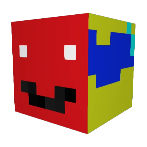 Tacoo3 Minecraft avatar head, 3D render