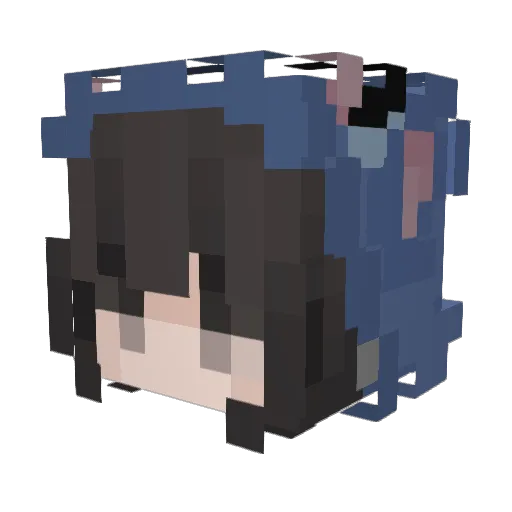 Tacoqween Minecraft avatar head, 3D render