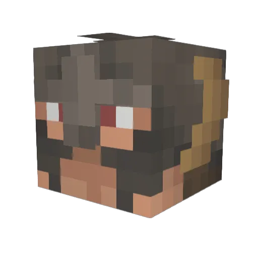 Tacos002 Minecraft avatar head, 3D render