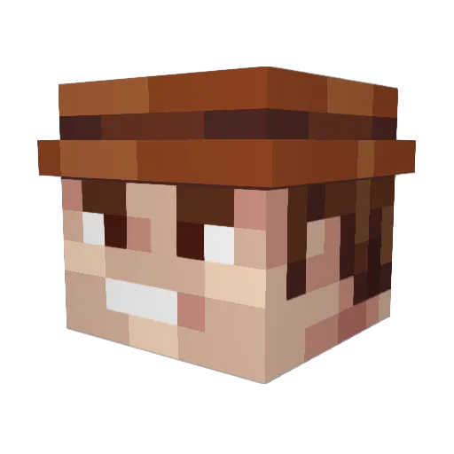 Tacoshinobi Minecraft avatar head, 3D render