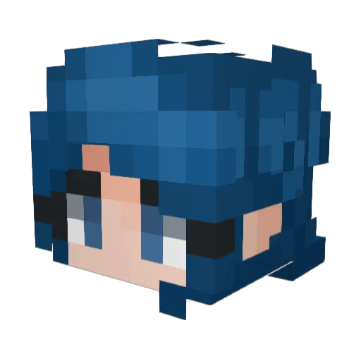Tacotahn Minecraft avatar head, 3D render
