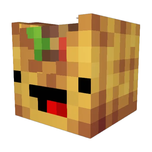 Tacowo__ Minecraft avatar head, 3D render