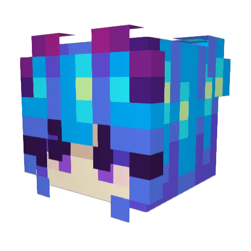Tacoz2806 Minecraft avatar head, 3D render