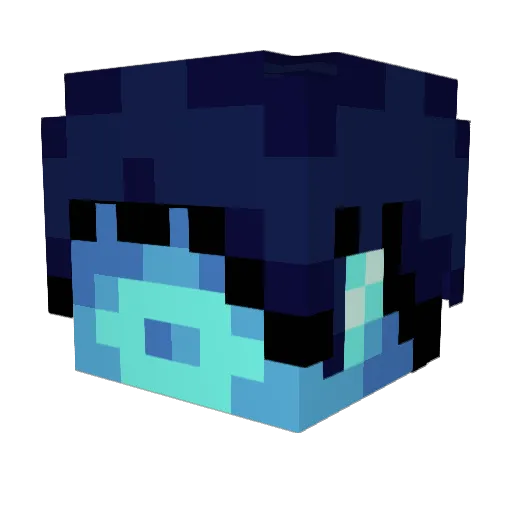 Tacrepus Minecraft avatar head, 3D render