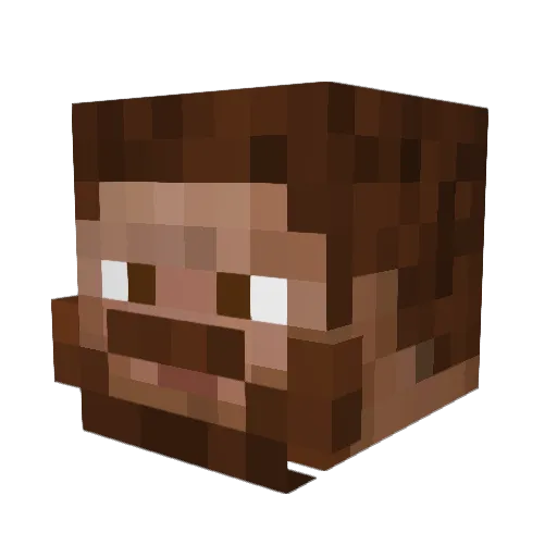 TactUni Minecraft avatar head, 3D render
