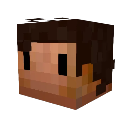 Tactic0le Minecraft avatar head, 3D render
