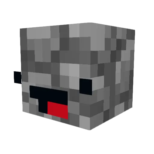 TacticalOatmeal Minecraft avatar head, 3D render