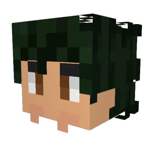 Tacticle Minecraft avatar head, 3D render