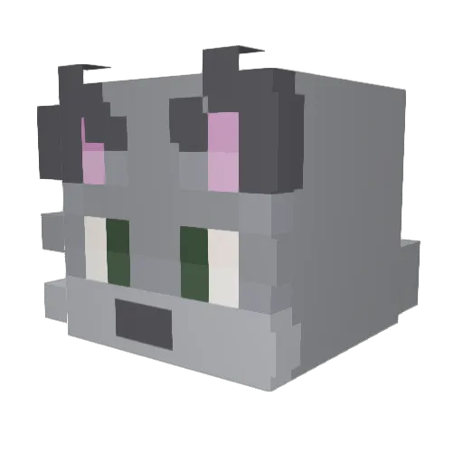 Tacticxss Minecraft avatar head, 3D render
