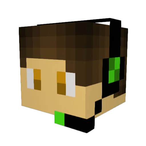 Tacticz_YT Minecraft avatar head, 3D render