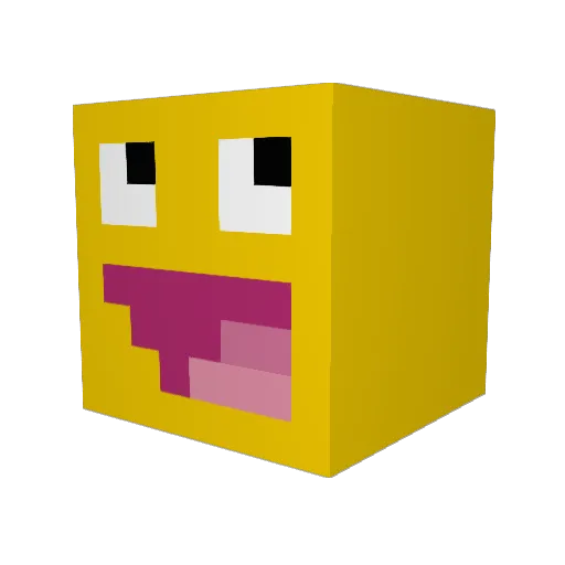 Tad_cool Minecraft avatar head, 3D render