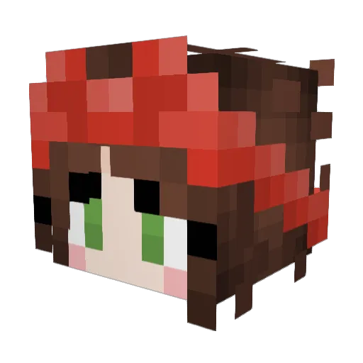 Tadbit Minecraft avatar head, 3D render