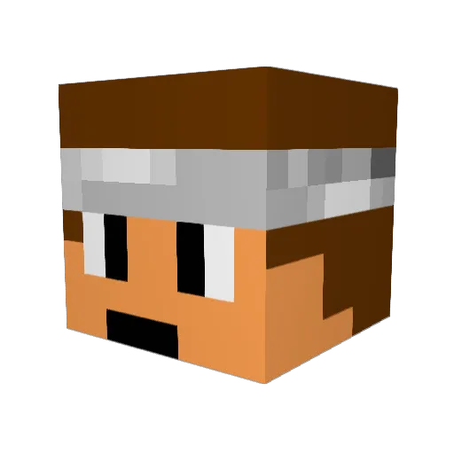 Taddeu Minecraft avatar head, 3D render