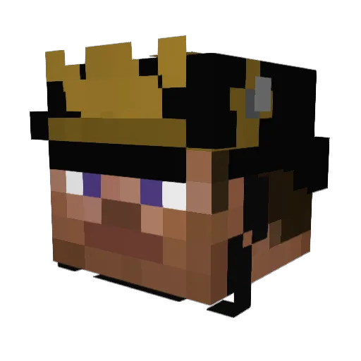 Taddudel Minecraft avatar head, 3D render