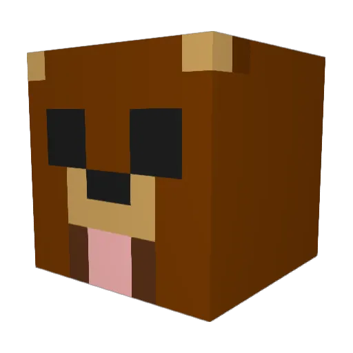 TaddyHD Minecraft avatar head, 3D render