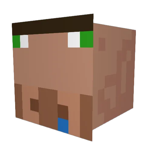 Tadejcarpro Minecraft avatar head, 3D render