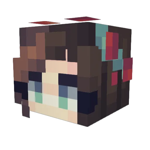 Tadell Minecraft avatar head, 3D render