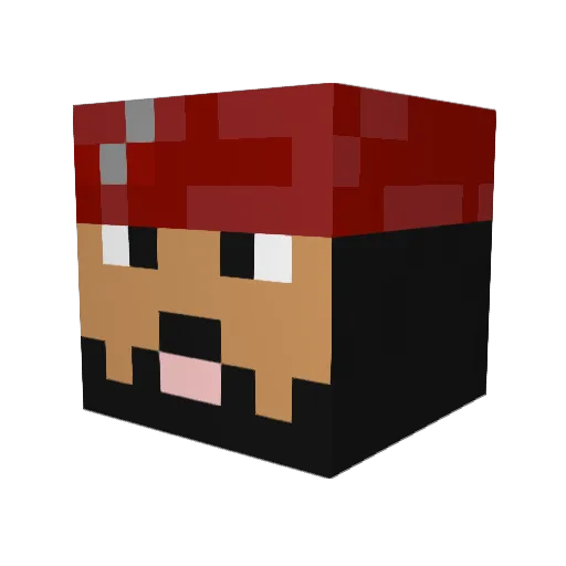 Tader124 Minecraft avatar head, 3D render