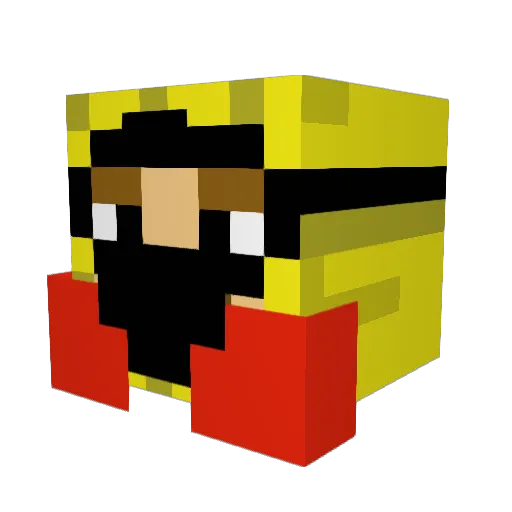 Tadertot1 Minecraft avatar head, 3D render