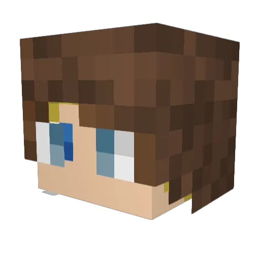 Tadhgain Minecraft avatar head, 3D render