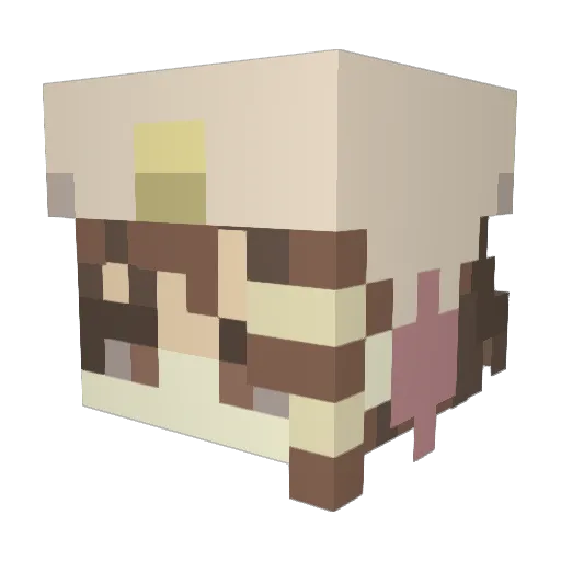 Tado Minecraft avatar head, 3D render