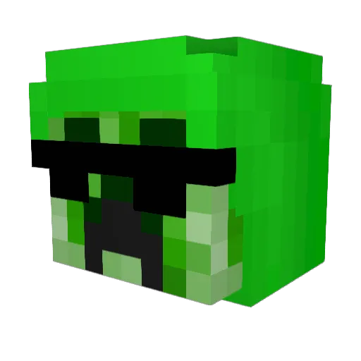 Tado_0 Minecraft avatar head, 3D render