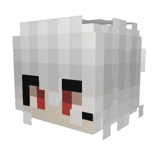 Tadrybebe Minecraft avatar head, 3D render