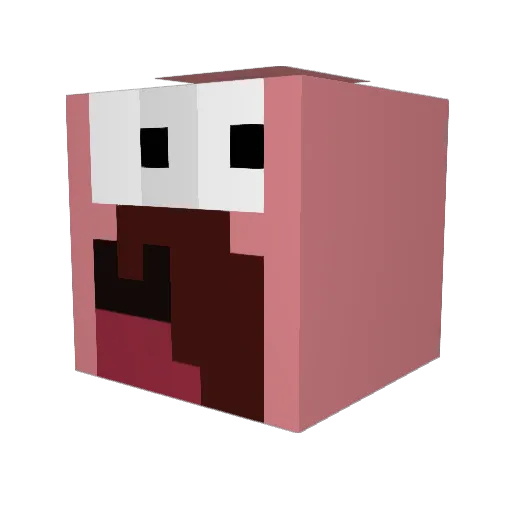 Tadzik Minecraft avatar head, 3D render