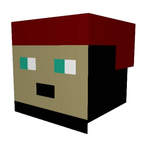 TadzioM Minecraft avatar head, 3D render