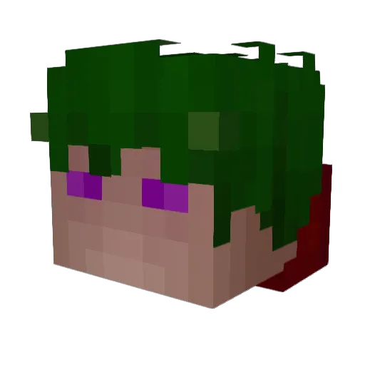Tae47 Minecraft avatar head, 3D render