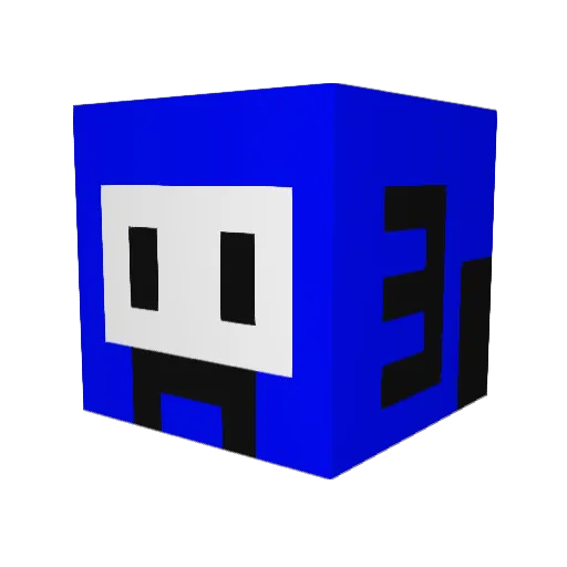 TaeD Minecraft avatar head, 3D render