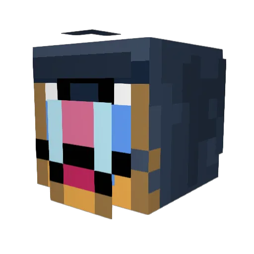 TaeKwonDude Minecraft avatar head, 3D render