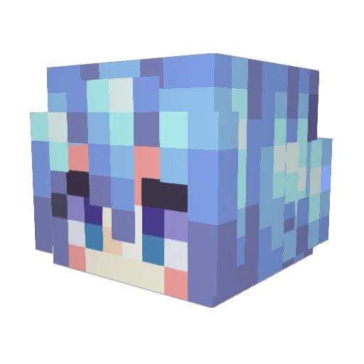 TaeS_ Minecraft avatar head, 3D render