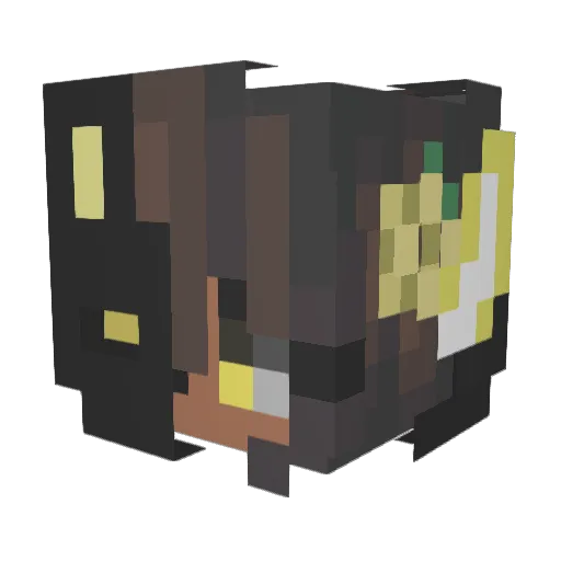 TaeTae27 Minecraft avatar head, 3D render