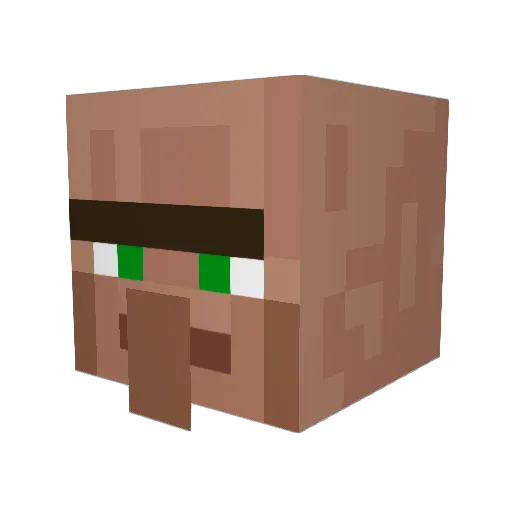 Taedario Minecraft avatar head, 3D render