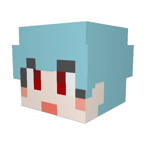 Taegim Minecraft avatar head, 3D render
