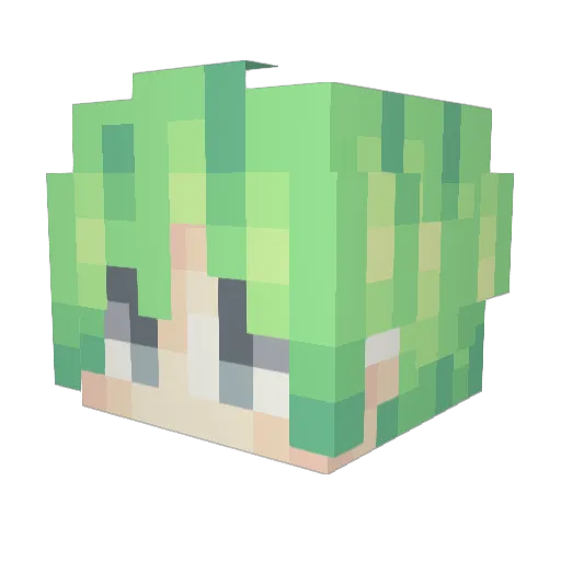 Taehyoni Minecraft avatar head, 3D render