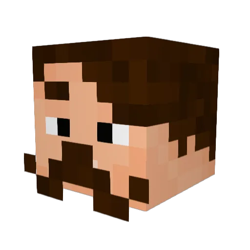 Taeir Minecraft avatar head, 3D render